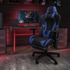 image:imageFlash Furniture X20 Gaming Chair Racing Office Ergonomic Computer PC Adjustable Swivel Chair with Fully Reclining Back in Gray LeatherSoftBlue