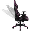 image:imageFlash Furniture X20 Gaming Chair Racing Office Ergonomic Computer PC Adjustable Swivel Chair with Fully Reclining Back in Gray LeatherSoftPurple