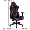 image:imageFlash Furniture X20 Gaming Chair Racing Office Ergonomic Computer PC Adjustable Swivel Chair with Fully Reclining Back in Gray LeatherSoftPurple