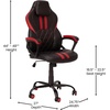 image:imageFlash Furniture X20 Gaming Chair Racing Office Ergonomic Computer PC Adjustable Swivel Chair with Fully Reclining Back in Gray LeatherSoftRed  Black