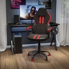 image:imageFlash Furniture X20 Gaming Chair Racing Office Ergonomic Computer PC Adjustable Swivel Chair with Fully Reclining Back in Gray LeatherSoftRed  Black