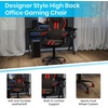 image:imageFlash Furniture X20 Gaming Chair Racing Office Ergonomic Computer PC Adjustable Swivel Chair with Fully Reclining Back in Gray LeatherSoftRed  Black