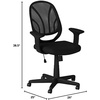 image:imageFlash Furniture YGO Office Chair MidBack Black Mesh Swivel Task Office ChairWith Arms
