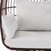 image:imageFlash Furniture Zola Commercial IndoorOutdoor Swivel Lounge Chair Oversized Wicker Egg Chair 360 Degree Swivel High Back 4 Cushions CreamBrownCream CushionsBrown Frame