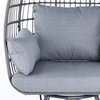 image:imageFlash Furniture Zola Commercial IndoorOutdoor Swivel Lounge Chair Oversized Wicker Egg Chair 360 Degree Swivel High Back 4 Cushions CreamBrownGray CushionsGray Frame