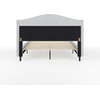 image:imageMartha Stewart Amelia Platform Bed with Curved Headboard and Cushioned Side Rails Boucle Upholstery Wood Slat Foundation No Box Spring Needed King OffWhite BoucleGray FabricBlack Legs