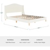 image:imageMartha Stewart Amelia Platform Bed with Curved Headboard and Cushioned Side Rails Boucle Upholstery Wood Slat Foundation No Box Spring Needed King OffWhite BoucleOffwhite BoucleLight Beech Legs