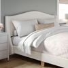 image:imageMartha Stewart Amelia Platform Bed with Curved Headboard and Cushioned Side Rails Boucle Upholstery Wood Slat Foundation No Box Spring Needed King OffWhite BoucleOffwhite BoucleLight Beech Legs