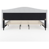 image:imageMartha Stewart Amelia Platform Bed with Curved Headboard and Cushioned Side Rails Boucle Upholstery Wood Slat Foundation No Box Spring Needed King OffWhite BoucleGray FabricBlack Legs