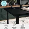 image:imageMartha Stewart Beckett Modern Trestle Desk with Open Side Shelving in White Wood Grain FinishBlack Wood Grain
