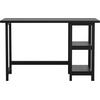 image:imageMartha Stewart Beckett Modern Trestle Desk with Open Side Shelving in White Wood Grain FinishBlack Wood Grain