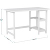 image:imageMartha Stewart Beckett Modern Trestle Desk with Open Side Shelving in White Wood Grain FinishWhite Wood Grain