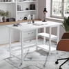 image:imageMartha Stewart Beckett Modern Trestle Desk with Open Side Shelving in White Wood Grain FinishWhite Wood Grain