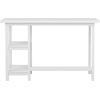 image:imageMartha Stewart Beckett Modern Trestle Desk with Open Side Shelving in White Wood Grain FinishWhite Wood Grain