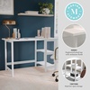 image:imageMartha Stewart Beckett Modern Trestle Desk with Open Side Shelving in White Wood Grain FinishWhite Wood Grain