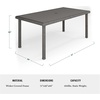 image:imageMartha Stewart Bedford 62 IndoorOutdoor Patio Table with Faux Wood Top and Rattan Wicker Finish in GrayBrown