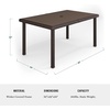 image:imageMartha Stewart Bedford 62 IndoorOutdoor Patio Table with Faux Wood Top and Rattan Wicker Finish in GrayBrown