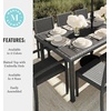image:imageMartha Stewart Bedford 62 IndoorOutdoor Patio Table with Faux Wood Top and Rattan Wicker Finish in GrayBrown