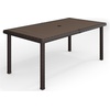 image:imageMartha Stewart Bedford 62 IndoorOutdoor Patio Table with Faux Wood Top and Rattan Wicker Finish in GrayBrown