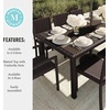 image:imageMartha Stewart Bedford 62 IndoorOutdoor Patio Table with Faux Wood Top and Rattan Wicker Finish in GrayBrown