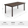image:imageMartha Stewart Bedford 62 IndoorOutdoor Patio Table with Faux Wood Top and Rattan Wicker Finish in GrayBrown