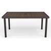 image:imageMartha Stewart Bedford 62 IndoorOutdoor Patio Table with Faux Wood Top and Rattan Wicker Finish in GrayBrown