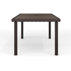 image:imageMartha Stewart Bedford 62 IndoorOutdoor Patio Table with Faux Wood Top and Rattan Wicker Finish in GrayBrown