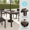 image:imageMartha Stewart Bedford 62 IndoorOutdoor Patio Table with Faux Wood Top and Rattan Wicker Finish in GrayBrown