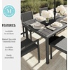 image:imageMartha Stewart Bedford 62 IndoorOutdoor Patio Table with Faux Wood Top and Rattan Wicker Finish in GrayGrey