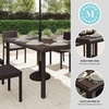 image:imageMartha Stewart Bedford 62 IndoorOutdoor Patio Table with Faux Wood Top and Rattan Wicker Finish in GrayGrey