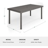 image:imageMartha Stewart Bedford 62 IndoorOutdoor Patio Table with Faux Wood Top and Rattan Wicker Finish in GrayGrey
