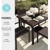 image:imageMartha Stewart Bedford 62 IndoorOutdoor Patio Table with Faux Wood Top and Rattan Wicker Finish in GrayGrey