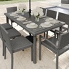 image:imageMartha Stewart Bedford 62 IndoorOutdoor Patio Table with Faux Wood Top and Rattan Wicker Finish in GrayGrey
