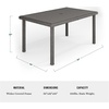 image:imageMartha Stewart Bedford 62 IndoorOutdoor Patio Table with Faux Wood Top and Rattan Wicker Finish in GrayGrey