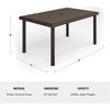 image:imageMartha Stewart Bedford 62 IndoorOutdoor Patio Table with Faux Wood Top and Rattan Wicker Finish in GrayGrey
