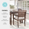 image:imageMartha Stewart Bedford 7 Piece Aluminum Patio Set with 62 Table and 6 Stackable Chairs with Brown Brushed Woodgrain Finish Cream AllWeather Seat CushionsBrown