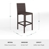 image:imageMartha Stewart Bedford IndoorOutdoor Patio Bar Stools with Rattan Wicker Finish in Brown Set of 2Brown