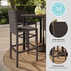 image:imageMartha Stewart Bedford IndoorOutdoor Patio Bar Stools with Rattan Wicker Finish in Brown Set of 2Brown