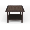 image:imageMartha Stewart Bedford IndoorOutdoor Patio Coffee Table with Lower Shelf Faux Wood Top and Rattan Wicker Finish in GrayBrown