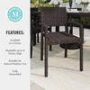 image:imageMartha Stewart Bedford IndoorOutdoor Stackable Patio Armchair with Rattan Wicker Finish in GrayBrown