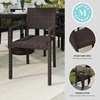 image:imageMartha Stewart Bedford IndoorOutdoor Stackable Patio Armchair with Rattan Wicker Finish in GrayBrown