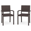 image:imageMartha Stewart Bedford IndoorOutdoor Stackable Patio Armchair with Rattan Wicker Finish in GrayBrown