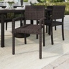 image:imageMartha Stewart Bedford IndoorOutdoor Stackable Patio Armchair with Rattan Wicker Finish in GrayBrown