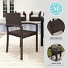 image:imageMartha Stewart Bedford IndoorOutdoor Stackable Patio Armchair with Rattan Wicker Finish in GrayBrown