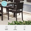 image:imageMartha Stewart Bedford IndoorOutdoor Stackable Patio Armchair with Rattan Wicker Finish in GrayBrown