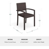 image:imageMartha Stewart Bedford IndoorOutdoor Stackable Patio Armchair with Rattan Wicker Finish in GrayBrown