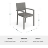 image:imageMartha Stewart Bedford IndoorOutdoor Stackable Patio Armchair with Rattan Wicker Finish in GrayGrey