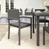 image:imageMartha Stewart Bedford IndoorOutdoor Stackable Patio Armchair with Rattan Wicker Finish in GrayGrey
