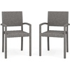 image:imageMartha Stewart Bedford IndoorOutdoor Stackable Patio Armchair with Rattan Wicker Finish in GrayGrey
