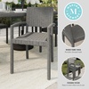 image:imageMartha Stewart Bedford IndoorOutdoor Stackable Patio Armchair with Rattan Wicker Finish in GrayGrey